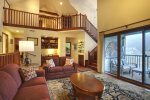 A view of the patio from the living area.